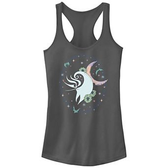 Disney's The Nightmare Before Christmas Zero Stars And Flowers Juniors' Racerback Tank Top