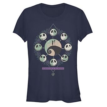 Disney's The Nightmare Before Christmas Jack Skellington Forever And Always Juniors' Fitted Graphic Tee