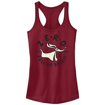 Disney's The Nightmare Before Christmas Zero Full Of Spirit Play Dead Juniors' Racerback Tank Top