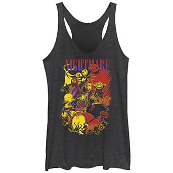 Disney's The Nightmare Before Christmas Characters Collage Juniors' Racerback Tank Top