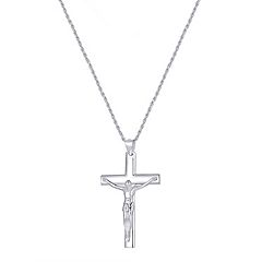 Kohls mens silver deals cross necklace