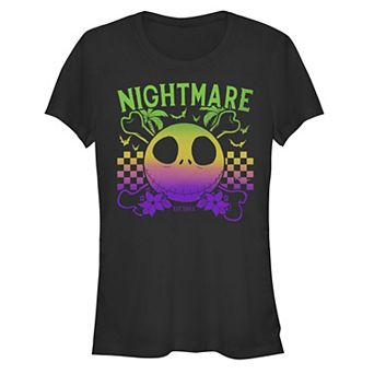 Disney's The Nightmare Before Christmas Jack Skellington Pirate Themed Juniors' Fitted Grapic Tee