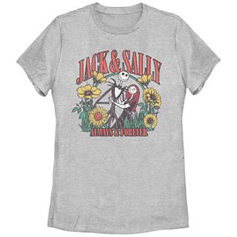 Disney's The Nightmare Before Christmas Jack Skellington And Sally Always And Forever Juniors' Graphic Tee