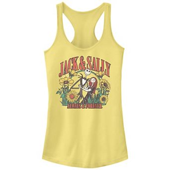 Disney's The Nightmare Before Christmas Jack Skellington And Sally Always And Forever Juniors' Racerback Tank Top