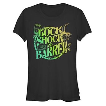 Disney's The Nightmare Before Christmas Lock Shock And Barrel Juniors' Fitted Graphic Tee