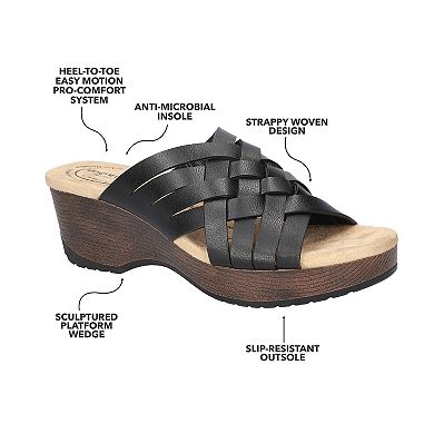 Easy Works by Easy Rosanna Women's Street Slip-Resistant Wedge Sandals