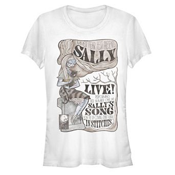 Disney's The Nightmare Before Christmas Sally At Summer Fear Fest Juniors' Fitted Graphic Tee