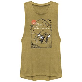 Disney's The Nightmare Before Christmas Trick Or Scream It's Halloween Juniors' Graphic Tank Top