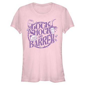 Disney's The Nightmare Before Christmas Lock Shock And Barrel Juniors' Fitted Graphic Tee