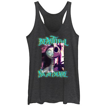 Disney's The Nightmare Before Christmas Sally And Jack Skellington Beautiful Nightmare Juniors' Racerback Tank Top