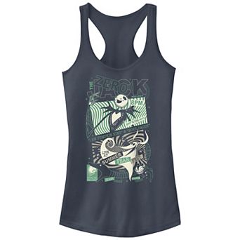 Disney's The Nightmare Before Christmas Jack Skellington And Zero Live At Summer Fear Juniors' Racerback Tank Top