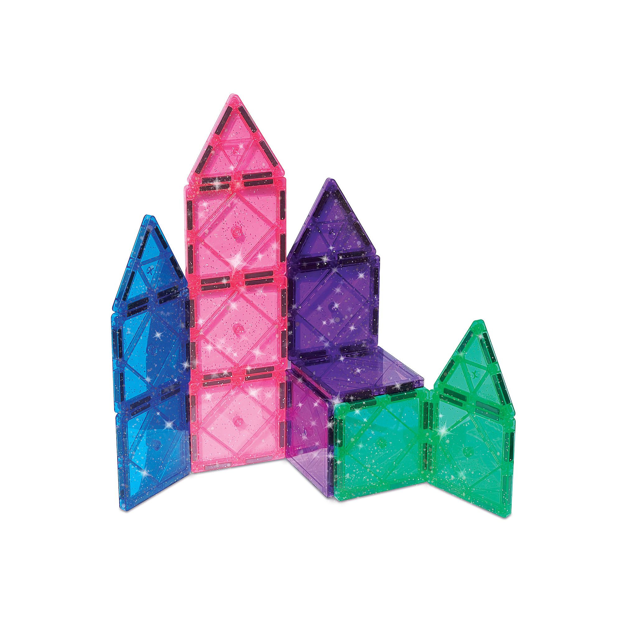 CreateOn Crayola Glitter Magnetic Building Tiles, Multi