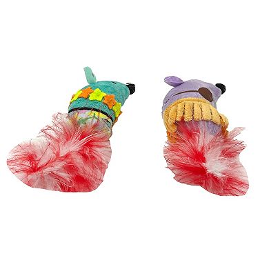 Meow 2-pack Summer Mice Cat Toys