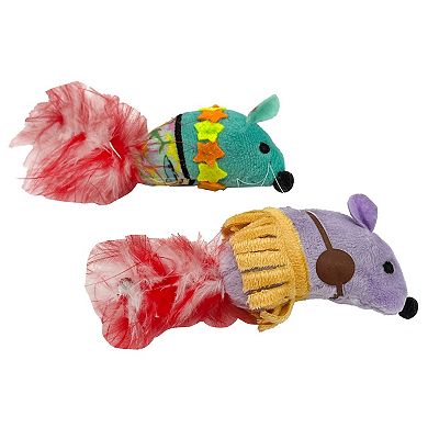Meow 2-pack Summer Mice Cat Toys