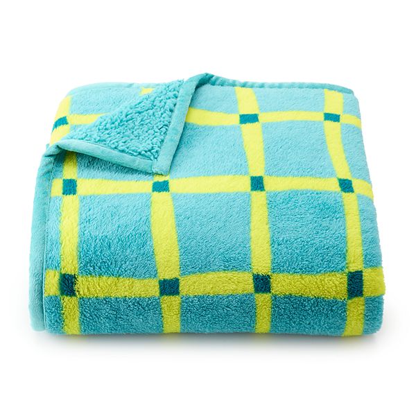 The Big One® Kids' Reversible Sherpa Throw Blanket - Wavy Grid