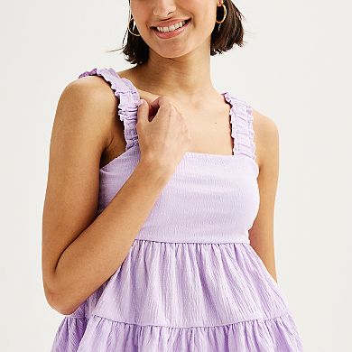 Juniors' SO Ruffly Tiered Tank Top