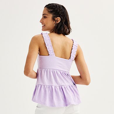 Juniors' SO Ruffly Tiered Tank Top