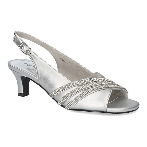 Easy Street Teton Women's Dress Heel Sandals - Silver (9.5)