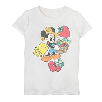 Girls Mickey Mouse Farmer Style Graphic Tee