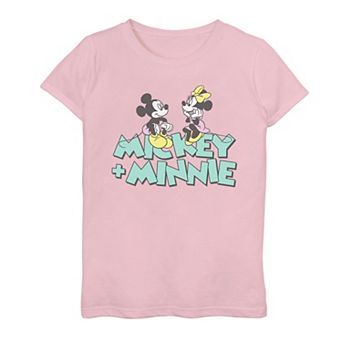 Girls Mickey Mouse Plus Minnie Graphic Tee