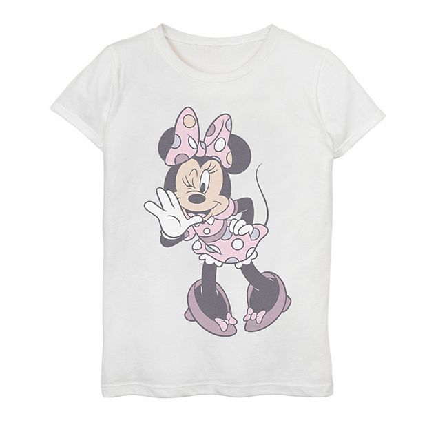 Girls Minnie Mouse Winking Graphic Tee