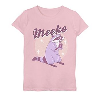 Disney's Pocahontas Meeko Eating Cookie Girls 7-16 Graphic Tee