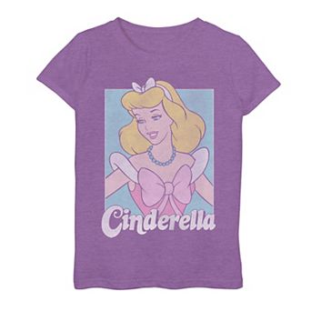 Girls Cinderella Pink Dress Portrait Graphic Tee
