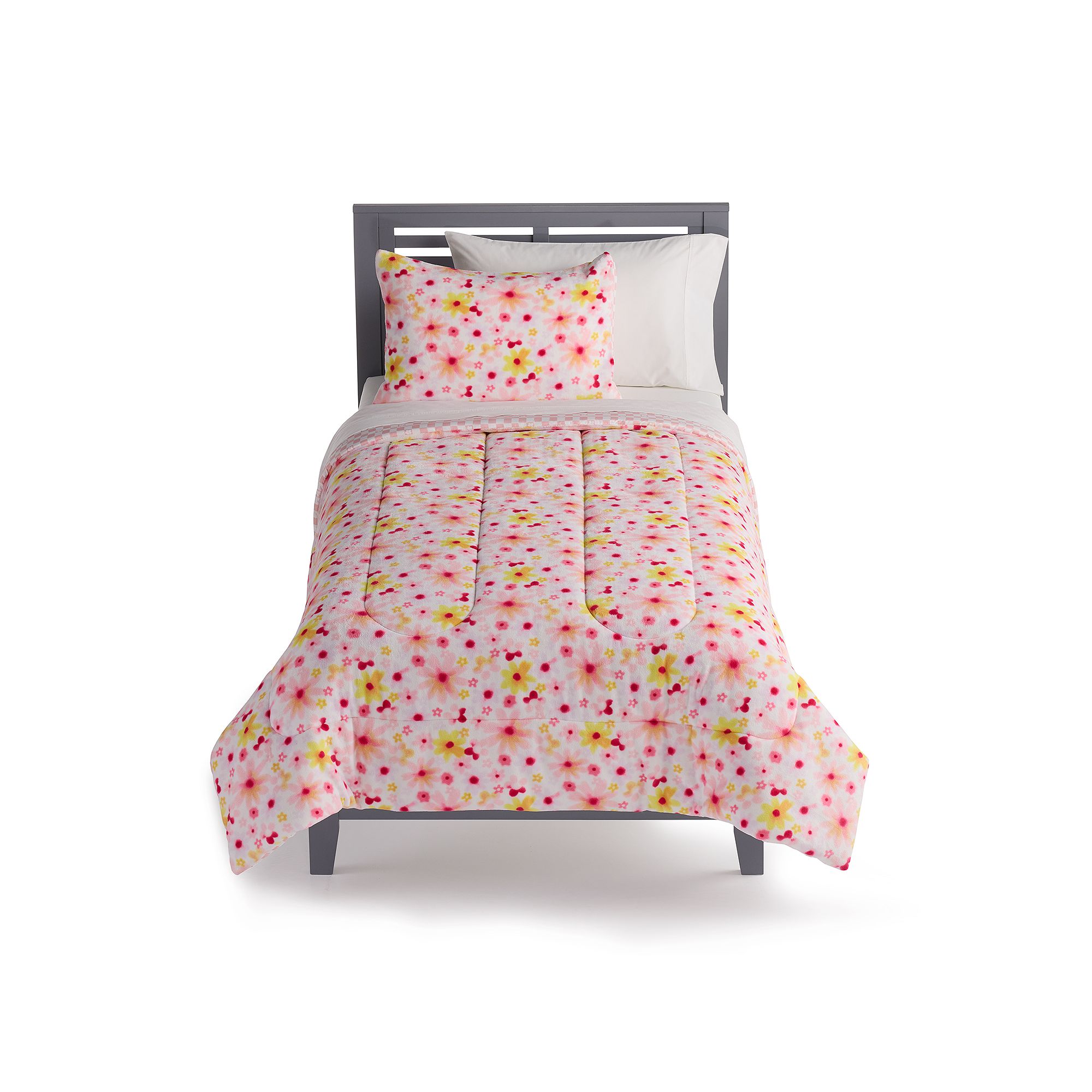 The Big One Kids™ Grace Floral Plush Reversible Comforter Set with Shams