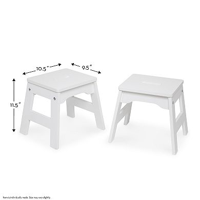 Melissa & Doug Set of 2 Portable Wooden Stools