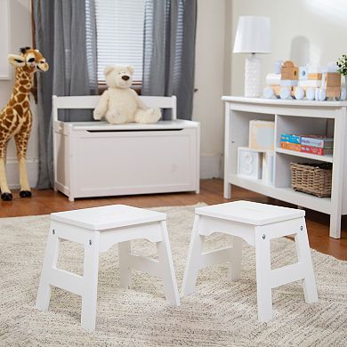 Melissa & Doug Set of 2 Portable Wooden Stools