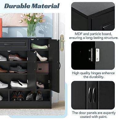 Merax Modern Shoe Cabinet with Adjustable Shelves