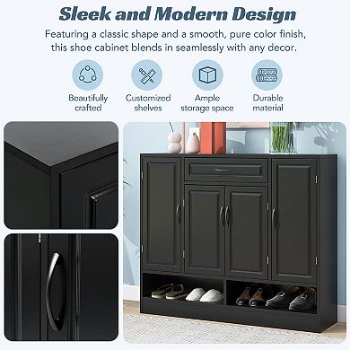 Merax Modern Shoe Cabinet with Adjustable Shelves