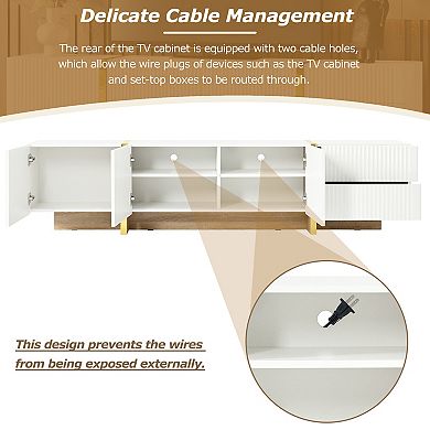 Merax Luxury Fluted TV Stand