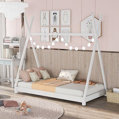 Merax Twin Size Platform Bed with Triangle Structure