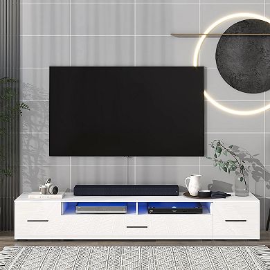 Merax Tv Stand With Color Changing Led Lights
