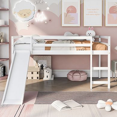 Merax Twin Loft Bed with Slide