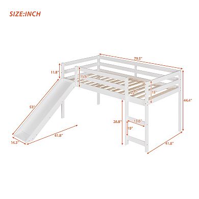 Merax Twin Loft Bed with Slide