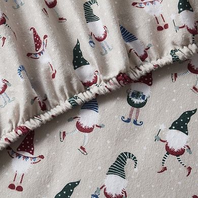 Bearpaw Gnome Cotton Flannel Sheet Set