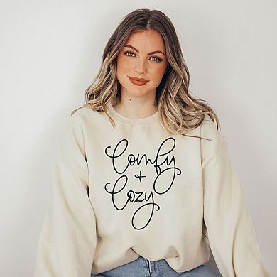 Comfy And Cozy Cursive Sweatshirt