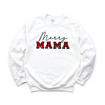 Merry Mama Buffalo Plaid Sweatshirt