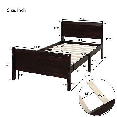 Merax Wood Platform Bed Frame