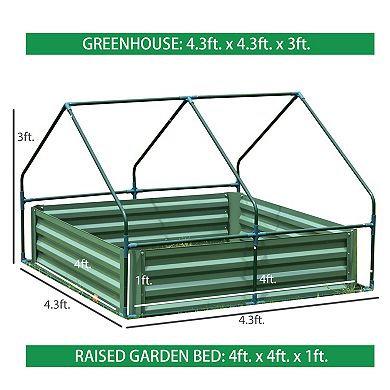 Aoodor Green Outdoor Mini Greenhouse Water Resistant Green