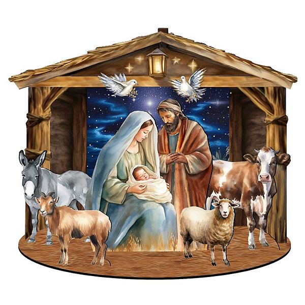 Classic Holy Family Nativity Scene 6.5inch Christmas Village by G
