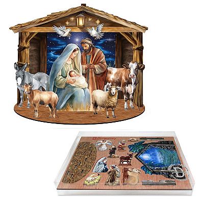 Classic Holy Family Nativity Scene 6.5-inch Christmas Village by G. Debrekht