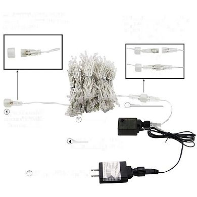 Twinkle Star 300 Led Window Curtain String Light