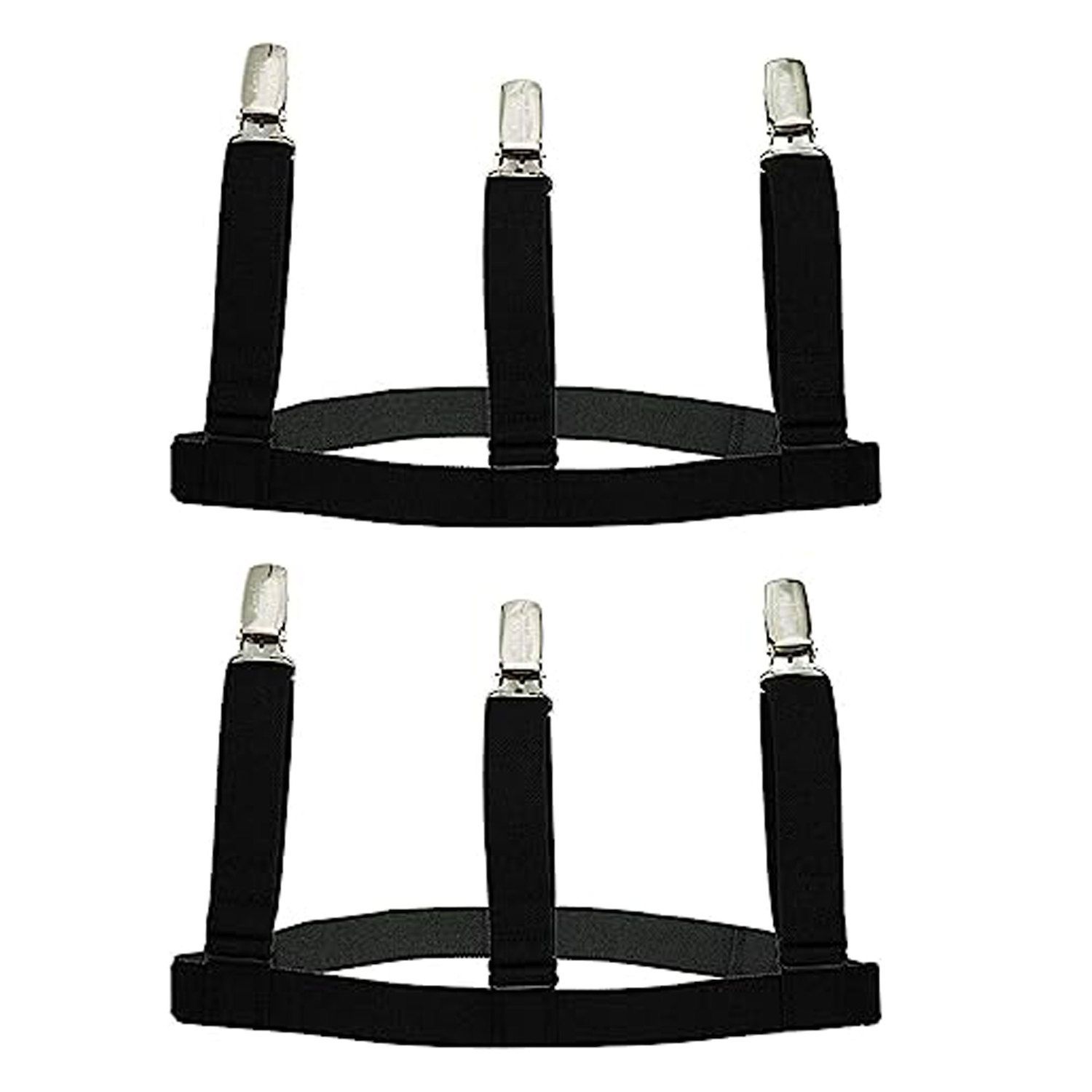 Police Gear Linemoon Adjustable Dress Shirt Garters Men's Linemoon Shirt Stays For Men - Adjustable Elastic Dress Shirt Garter Straps With Non-slip Clips 1 Pair Elastic Shirt Straps Shirt Clips