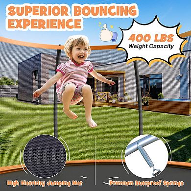 12 FT ASTM Approved Recreational Trampoline with Ladder