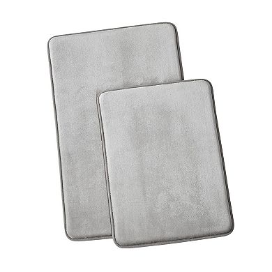 Royal Velvet Signature Solid Memory Foam Bath Rug Set of 2