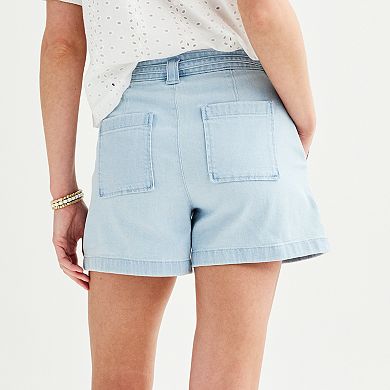 Women's Sonoma Goods For Life Pleated Tie Waist Shorts
