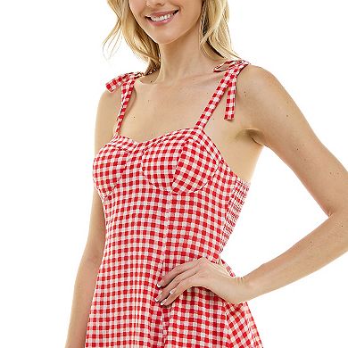Juniors' Lily Rose Sleeveless Molded Cup Skater Dress